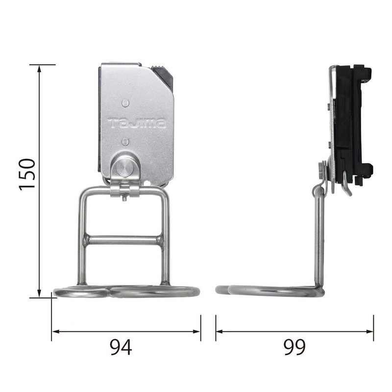 Tajima Safety System Detachable Tool Holder, High Durability Extra Thick