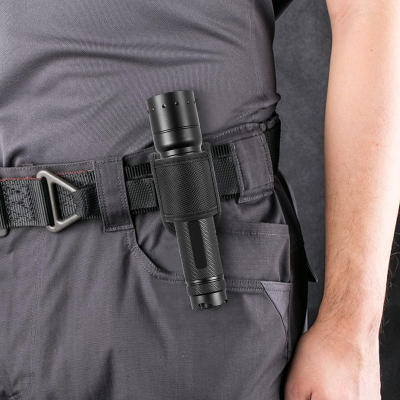 Flashlight Holster for Duty Belt, 2 Pack D Cell Open