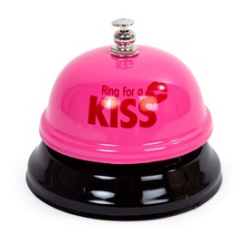 Let's Party Novelty Fun Party Gag Holiday Gift Ring for a Kiss Bell, 3 x 2.5 inches, Pink