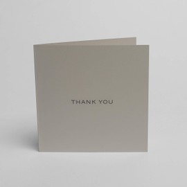 Blake Note Cards Indigo Thank You Pale Grey Note Cards with Dark Grey envelopes 150mm x 150mm Note Cards - Pack of 5
