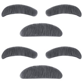 Lystaii 2 Sets Old Man Eyebrow and Mustache Set, Old Man Costume Bushy Stick On Fake Eyebrows and Moustache Kit for Old Man Dress Up, Grandpa Costume Accessories for Men, Women