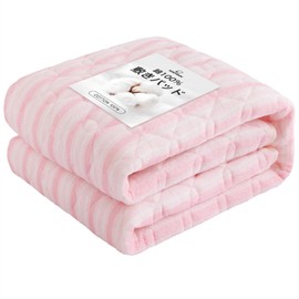 Zdeysun Bed Pad, Single, 100% Cotton, Towel Fabric, Spring & Autumn, TEIJIN Mighty Top II Fiber, Can Be Used as a Pad Sheet, Washable, Super Texture, Smooth, Refreshing, Anti-Slip, Elastic Corners