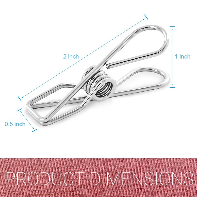 40 Pack Stainless Steel Small Clothes Pins Durable Clothes Pegs