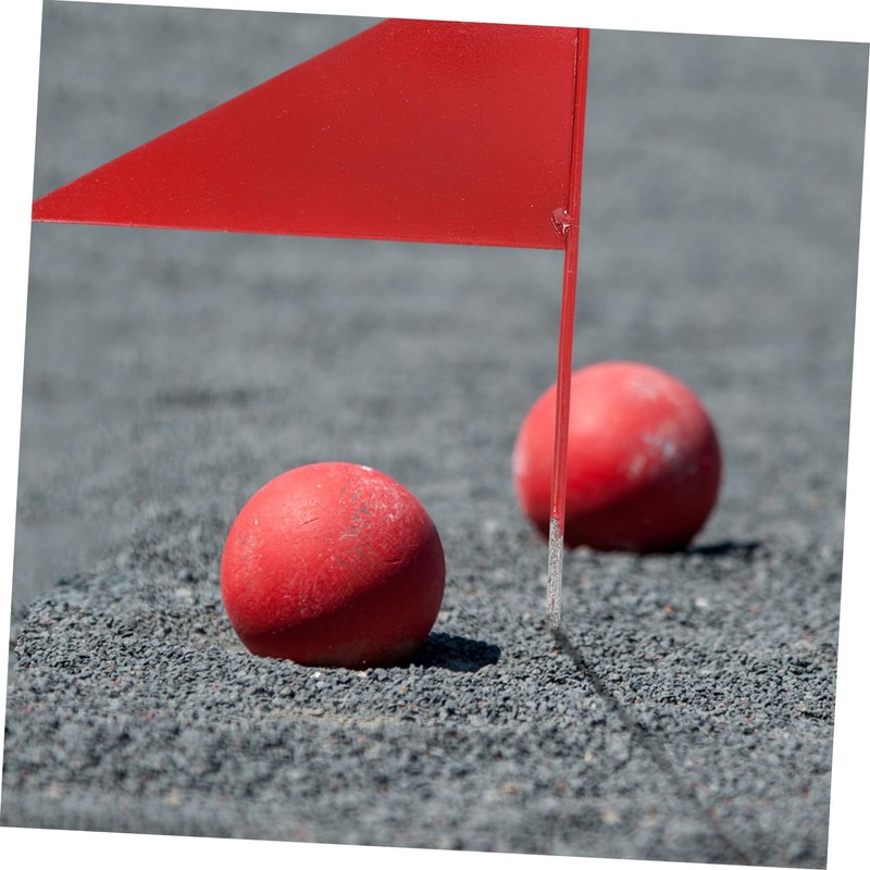 Sosoport 4 Pack Solid Iron Stick Triangle Flags Shot Put
