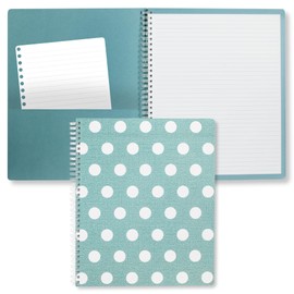 Steel Mill & Co Cute Large Spiral Notebook College Ruled, 11" x 9.5" with Durable Hardcover and 160 Lined Pages, Textured Large Dots