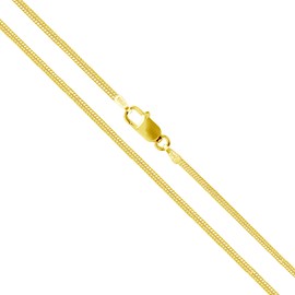 22k Yellow Gold Plated Sterling Silver Magic Snake Chain 1mm Solid 925 Italy New Necklace 18"