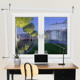 Window Strip, Matte White, 2 Rolls, Width 50 mm, Flat Strip, Profile Strip, End Strip, Plastic Strip, Trim, Edge Protection, Wall Protection, Brand: Kraftboss