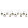 WeRChristmas Reindeer and Snowman Wooden House Light String with 10-LED