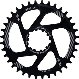 YBEKI Bicycle Chainring 30T 32T 34T 36T 38T Narrow Wide Round Chainrings for GXP XX1 X9 XO X01 CNC Offset 3 mm 6 mm (Black 6 mm Offset, 34T)