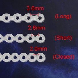 RZJZGZ Gray Dental Orthodontic Elastic Chain Power Chains Brace Orthodontic Spool Elastic Rubber Band (Short)
