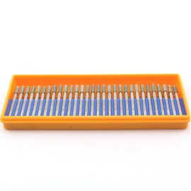 ILOVETOOL Diamond Coated 3.5 mm Cylindrical Ball Nose Grinding Needle Burrs 17# Shank 3mm Pack of 30Pcs