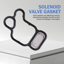 MOXRUQ 2 PCS Head Cylinder Solenoid Valve Gasket Kit, 15815-R40-A01 91319-PAA-A01 VTEC Solenoid Gasket Filter Spool Valve with Sealing Ring, Compatible with A-cura ILX TSX, H-onda Accord Civic CR-V