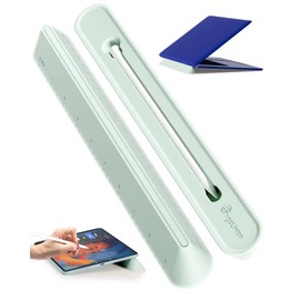 ergounion 3 in 1 Silicone Laptop Stand, Keyboard Riser for Ergonomic Typing/Reading, Portable Laptop Cooling Stand, for Home Office School and Travel, Oval Base, Macaron Green