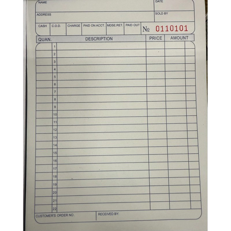 ALL PURPOSE INVOICE BOOK 50 DUPLICATE FORMS 10 BOOKS 8