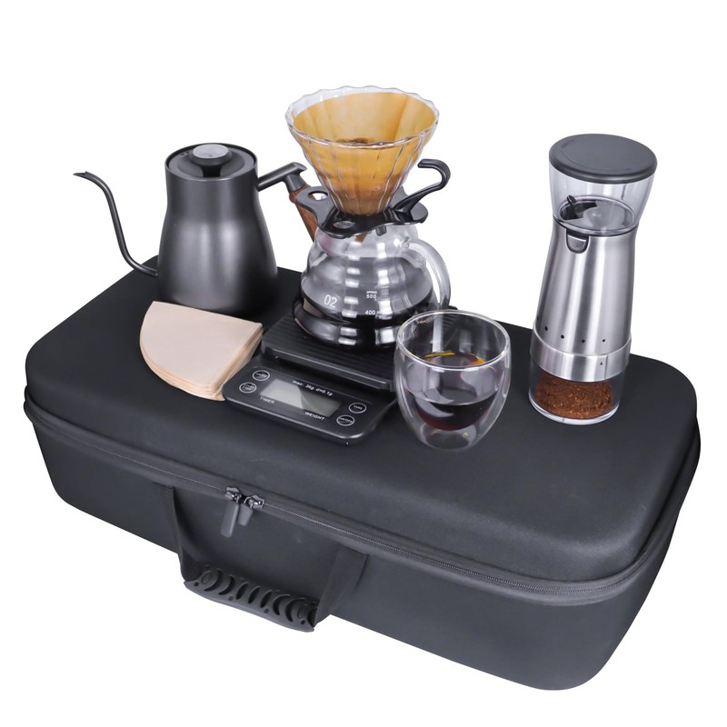 SOTECH Electric Coffee Maker Set with Electric Grinder Glass Dripper