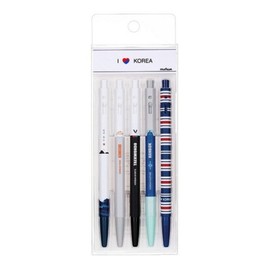 Campus Ballpoint Pen I Love Korea 5-Pack Black 0.5mm / 캠퍼스 볼펜 아이러브코리아 5개입 흑색 0.5mm