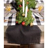 DII Jute Burlap Collection Kitchen Tabletop, Table Runner, 15x74, Black