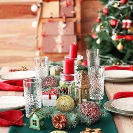 Woration 1 PC 3.15 Inch Decorative Balls Centerpiece Mosaic Glass Sphere Modern Solid Decoration Orbs Living Room Bowls Vases Dining Table Decor (Red Themed Color)