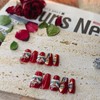 Valentine's Day Handmade Press on False Nails,10pcs Reusable Luxury Fake