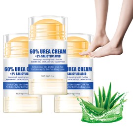 Urea Cream 60%, Hydrating and Anti-Cracking Foot Cream, Moisturising and Anti-Crack Foot Cream Foot Care Cream Urea Cream Relieves Extreme Dryness Cracking Feet (W-3PC, 40G)