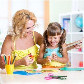 Copper Top - Creative Scissors Set, 7 Pieces, Craft Cutting and Pinking Shears for Card Making and Art Projects