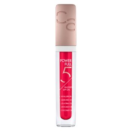 Catrice Power Full 5 Glossy Lip Oil, Lip Gloss, No. 040 Raspberry Glow, Red, Nourishing, Colour-Adapting, with Oils, Radiant, Natural, Shiny, Translucent, Vegan, No Alcohol (4.5 ml)