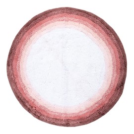 Better Trends Torrent Collection is Ultra Soft, Plush and Absorbent Tufted Bath Mat Rug 100 Percent Cotton in Vibrant Colors, 30" Round, Rose