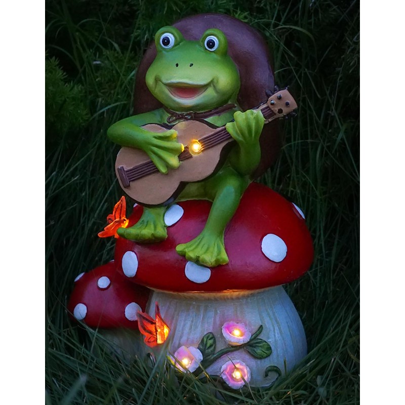 ArtTerpnica Solor - Estatua de jardín de rana para decoración