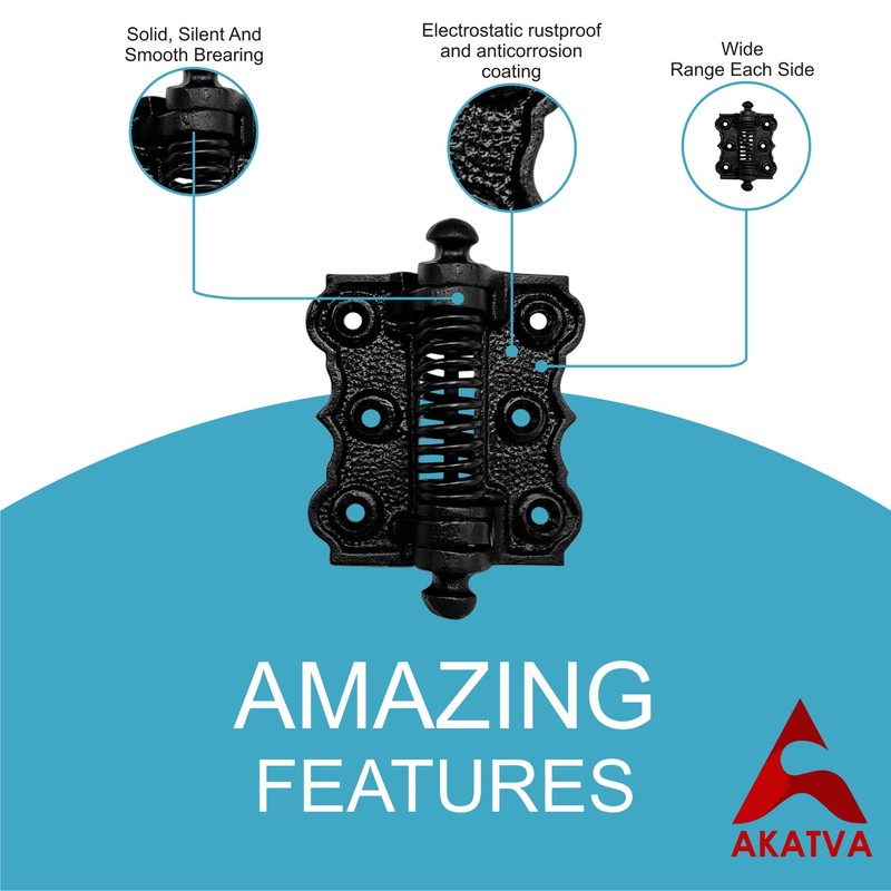 Akatva Self Closing Gate Hinges - Gate Closer Heavy Duty