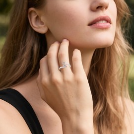 YAFEINI Highland Cow Ring S925 Sterling Silver Adjustable Highland Cow Open Rings Highlands Cows Jewelry Gift for Women Mom Wife