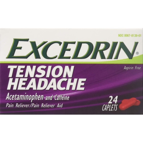 Excedrin Tension Headache Caplets 24 ea (Pack of 2)