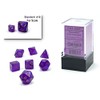 Chessex Dice Set – 10mm Borealis Purple/Gold Luminary Polyhedral Dice