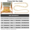 LIMHOO Metal Waist Chain for Women Rhinestone Chain Belt Crystal