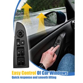 Power Window Main Switch Fit for Hyundai Elantra 2007-2010 Replace DWS1186 93570-2H110-7U 93570-2H110, Front Left Driver Side Power Master Window Control Switch