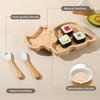 Bamboo Baby Plate Set with Suction - Dinosaur Divided Toddler