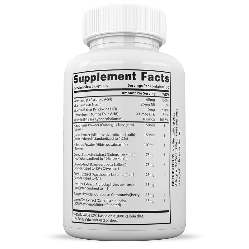Justified Laboratories (2 Pack Blood Balance Advanced Formula 620MG Formula