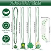 18PCS St. Patrick's Day Necklaces and 3PCS Freckles Temporary Glitter