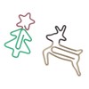 100pcs Paper Clips Lovely Christmas Tree and Deer Shape Metallic