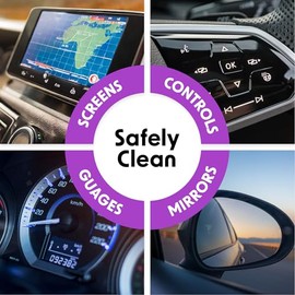 Wipex - Toallitas limpiadoras de visualización de coche para electrónica, 24 toallitas individuales para limpieza de visualización táctil a base de plantas para paneles de salpicadero, teléfono