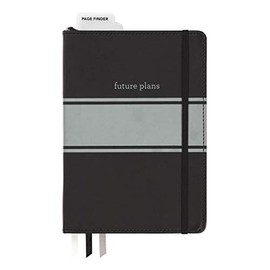 C.R. Gibson Black Leatherette Freestyle Organizer and Planner Dot Grid Notebook, 6'' W x 8.5'' L, 240 Pages