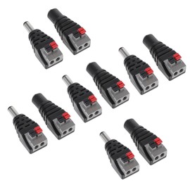 FdcZeyxior 10 PCS RCA to Speaker Wire Adapter, Speakers Phono Wire Cable to Audio Male Female RCA Plugs Connectors Phono Wires Cable Jack Plug for Speakers (5 Male and 5 Female)