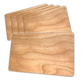 Blank Cherry Wood 1pcs NFC Ntag215 NFC cards - For Laser engraver and custom digital business cards - Bulk NFC Chips - Make your own NFC Virtual Cards
