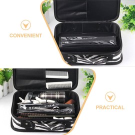 Outanaya Barber Tool Bag Organizer Capacity Scissors Holder for Hair Stylist Supplies Multi-functional Travel Makeup Brush and Cosmetic Carrying Case Versatile Storage for Beauty Treatments