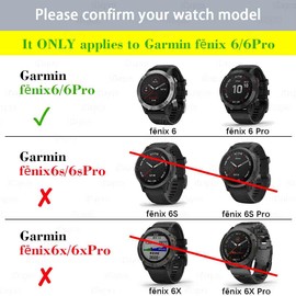 iDaPro [4 Pack] Screen Protector for Garmin fenix 6 Pro / 6/6 Sapphire/6 Pro Solar Watch + Silicone Anti-dust Plugs Tempered Glass Anti-Scratch Bubble-Free