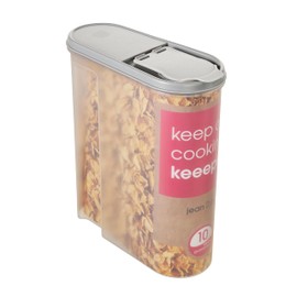 keeeper Jean Storage Container for Dry Storage, Hinged Lid, 2.6 L, Polypropylene, 21.5 x 9.5 x 24 cm, Nordic Grey