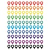 map Location Sticker,100pcs 0.35x0.5inch Colored map Location Sticker