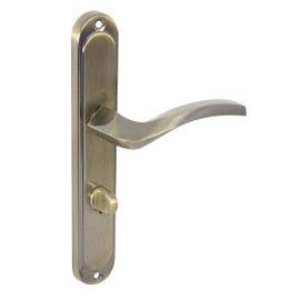 domino Enigma M3 Door Handle 78 Lever Set Toilet Bathroom Set Left & Right Door Fitting for Toilet / Bathroom Doors L Shape Door Fittings Aluminium Bronze Door Handle Set