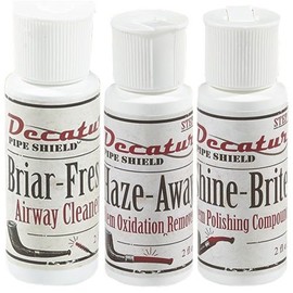 Decatur Pipe Shield 3 Pack Briar-Fresh Haze Away Shine-Brite Cleaning Kit
