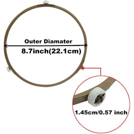 Microwave Roller Ring Plate Tray Rotating Support ,Microwave Turntable Ring for Glass Plate Tray(Outer Dia Plate8. 7 Inch,2Pcs)