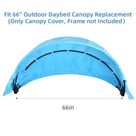 66''-75 ''Outdoor Daybed Replacement Canopy, Outdoor Patio Wicker Daybed Canopy, Top Cover Compatible with Patio Round,Enhanced Polyester Fabric with Superior Color Fastness (Navy Blue)